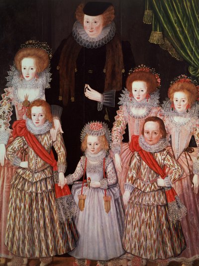 The Tasburgh Group: Lettice Cressy, Lady Tasburgh of Bodney, Norfolk and Her Children, c.1605 by English School